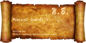 Maszal Barót névjegykártya